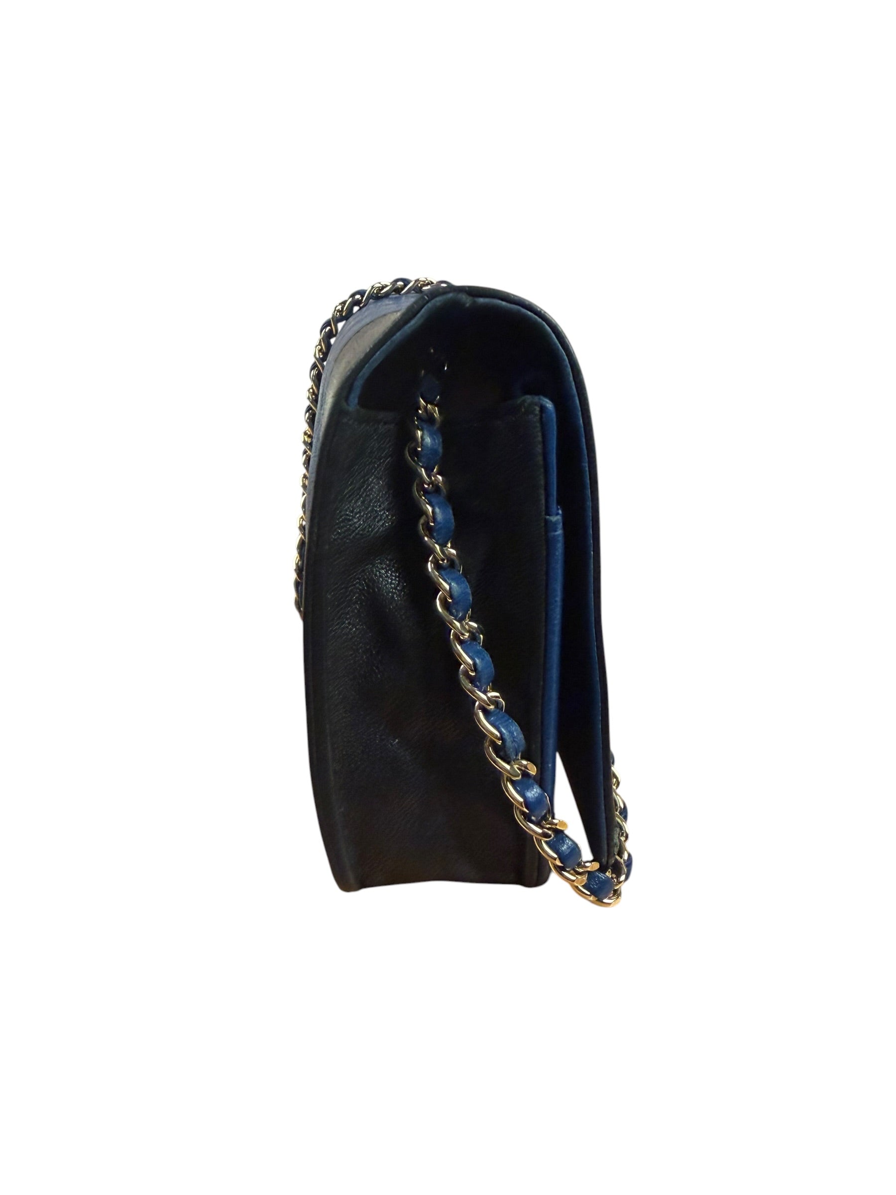 Chanel Bicolor Leather Mademoiselle Wallet On Chain 2017