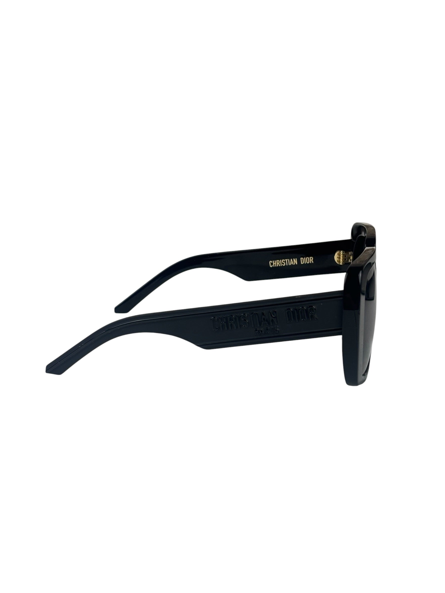 Christian Dior Black Oversized Square Wildior S3U Sunglasses
