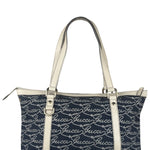 Gucci Western Logo Denim Abbey Zip Tote