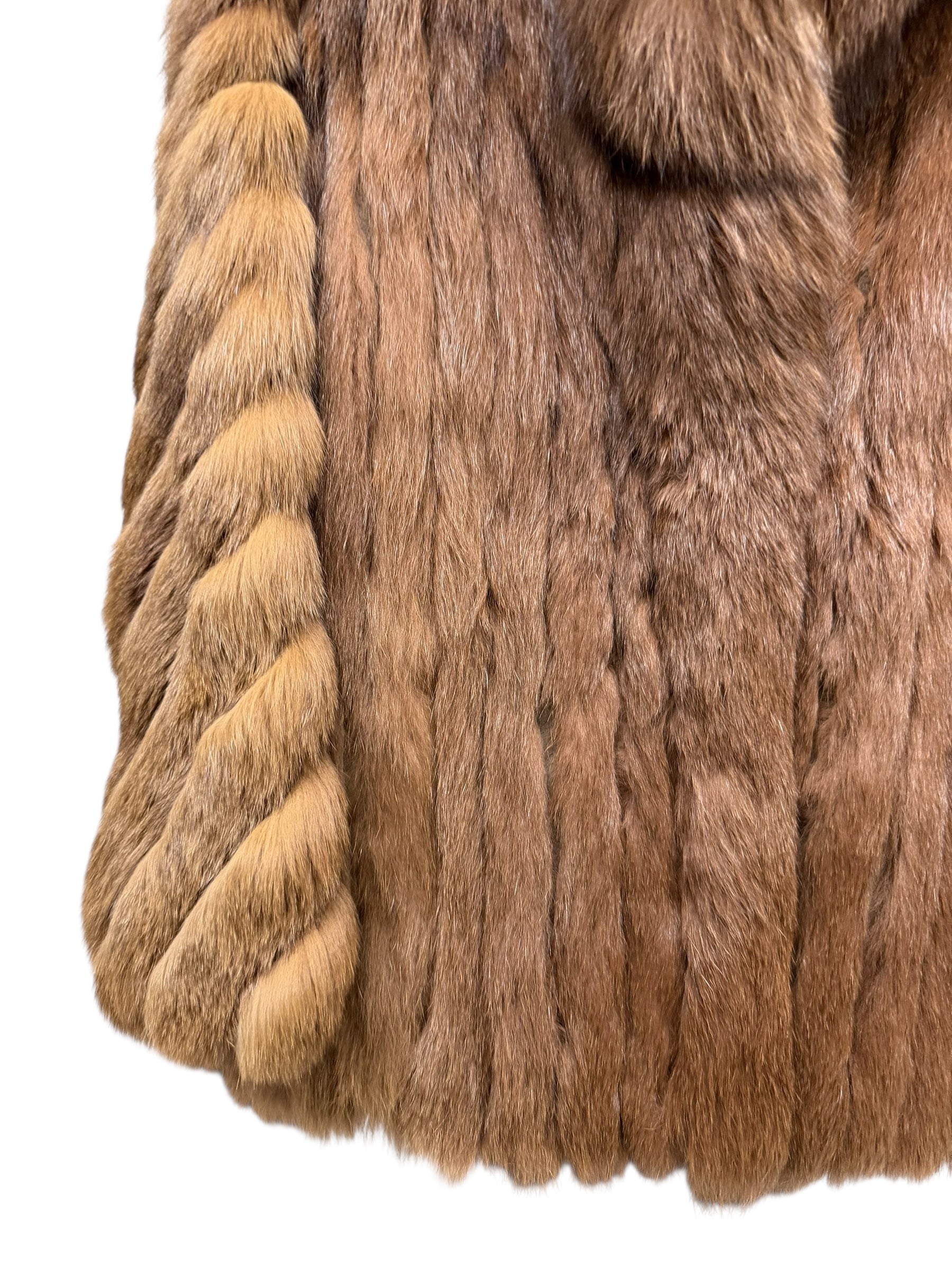 Malvoisie Vintage Brown Fur Coat