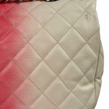 Chanel Quilted Caviar Ivory/Pink Ombre Jumbo Flap 2013