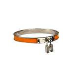 Hermes Orange Kelly H Lock Mini Clic Bracelet