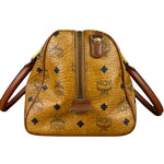 MCM Vintage Leather Logo Boston Handbag