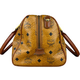 MCM Vintage Leather Logo Boston Handbag
