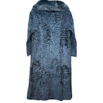 Vintage Navy Blue Persian Lamb Fur Long Coat