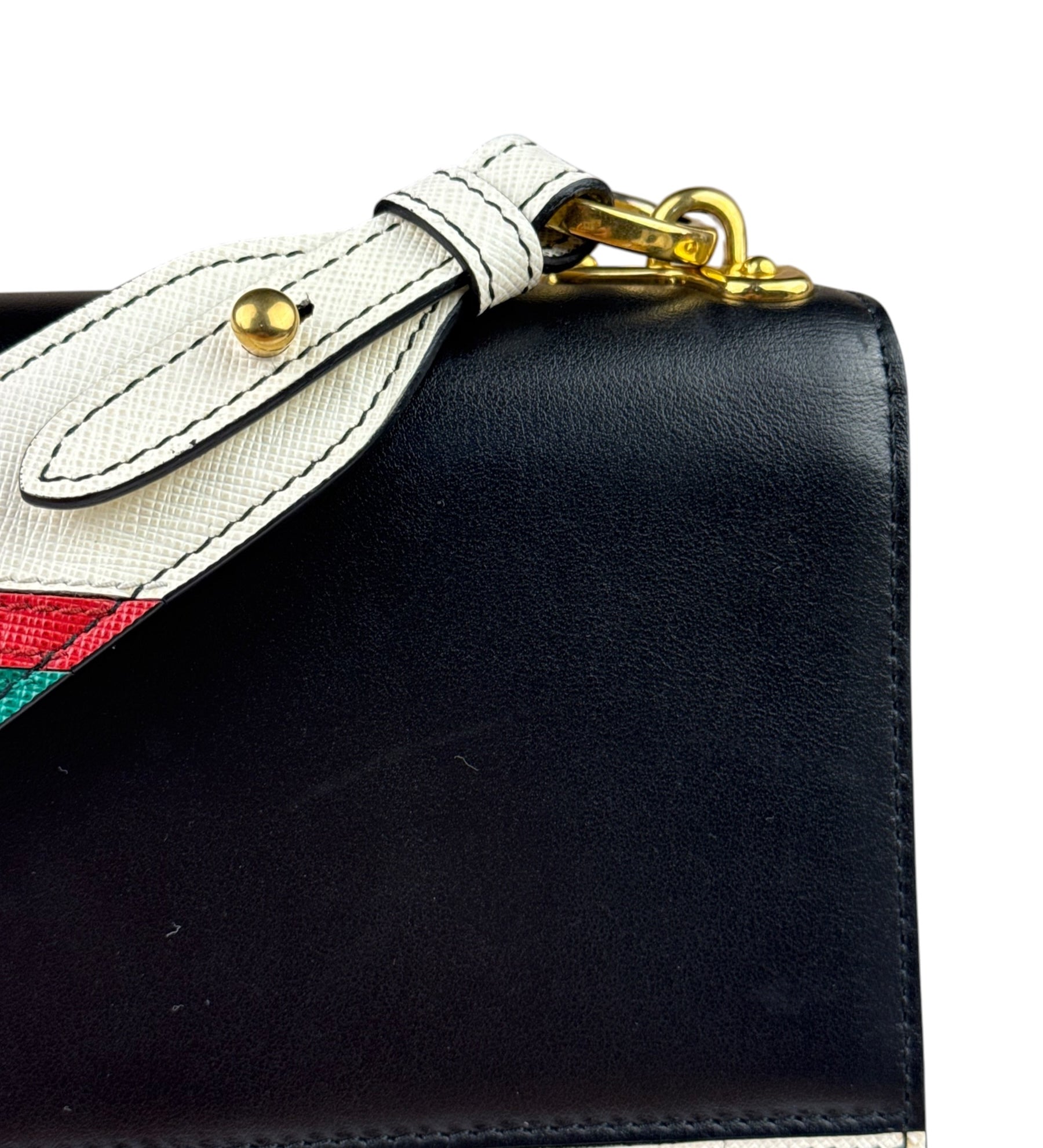 Prada Muilticolor Calfskin Esplanade Crossbody Bag