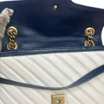Gucci GG Marmont Cream & Navy Flap Bag
