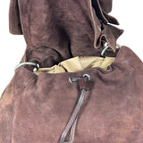 Yves Saint Laurent Brown Suede/Leather Trim Naja Rose Petal Hobo Bag