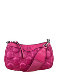 Gucci Pink Leather Trim/Nylon GG Matelasse Shoulder Bag