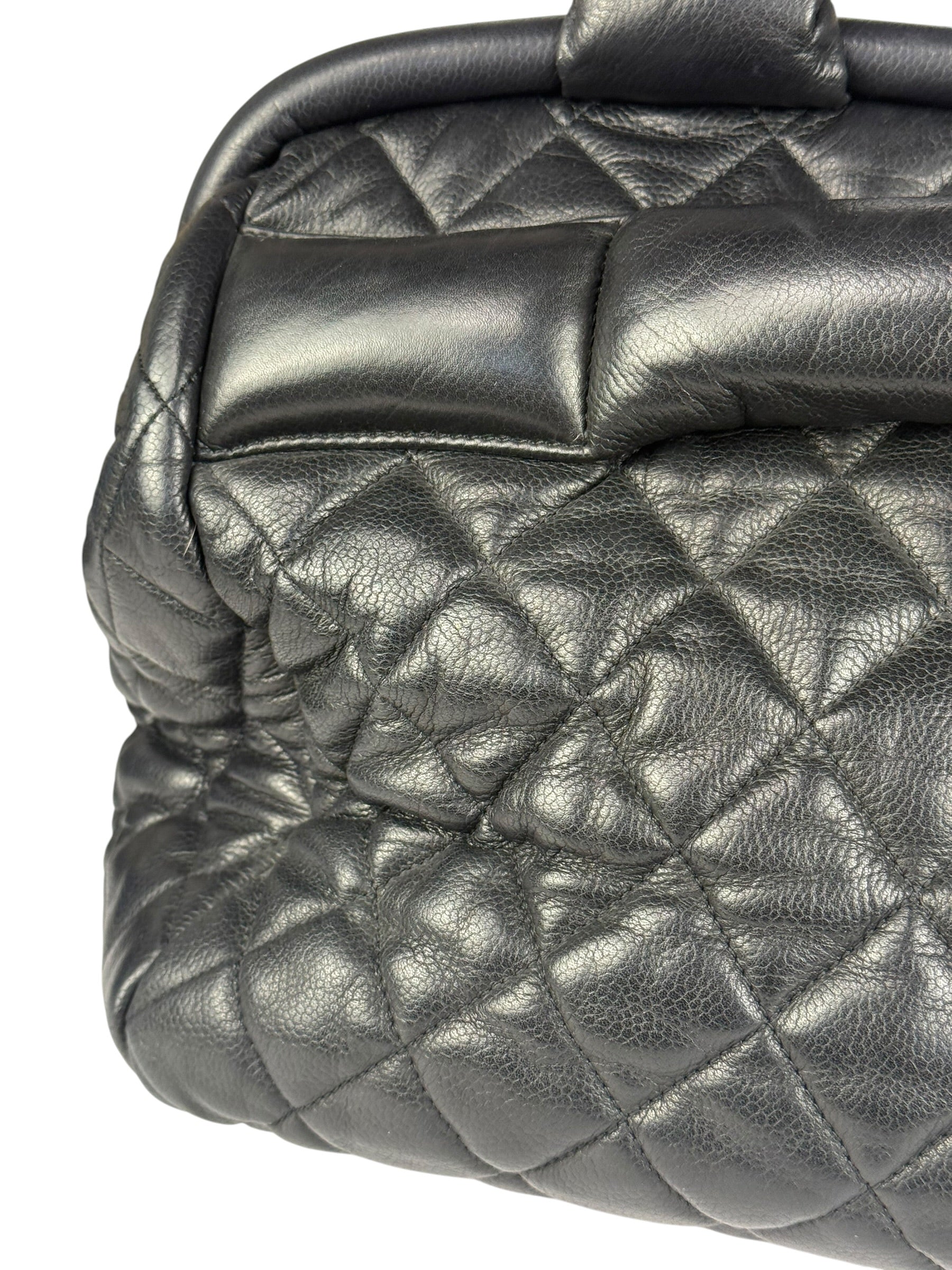 Chanel Black Caviar Quilted Coco Cocoon Bowler Bag 2009