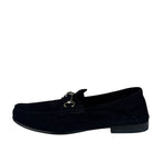 Gucci Black Suede Horsebit Loafers