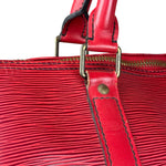 Louis Vuitton Red Epi Keepall Duffel Hand Bag