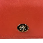 Coach Coral Red Leather Legacy Penny Shoulder Bag