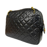 Chanel Black Quilted Lambskin Camera Bag 1989