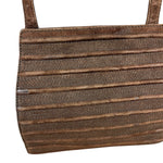 Loewe Vintage Striped Brown Suede Crossbody