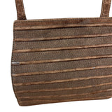 Loewe Vintage Striped Brown Suede Crossbody