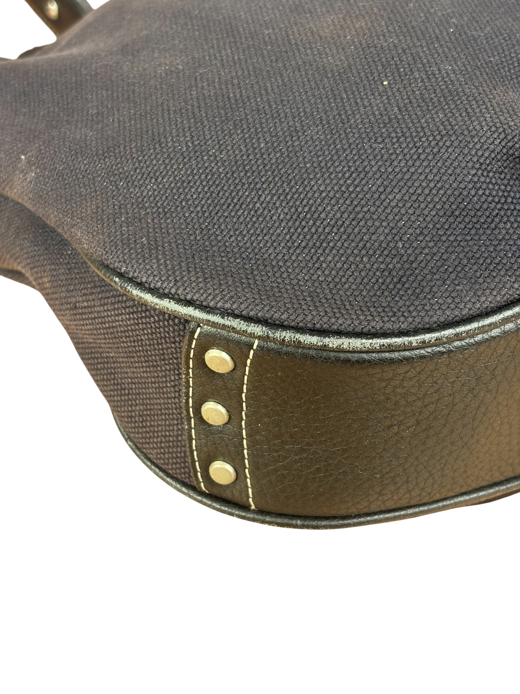 Burberry Vintage Black Canvas Crossbody Bag