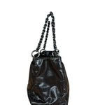 Chanel Black/Grey Textured Patent 2.55 Reissue Chain Tote