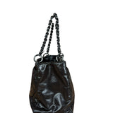 Chanel Black/Grey Textured Patent 2.55 Reissue Chain Tote