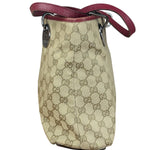 Gucci Vintage GG Canvas Pink Trim Shoulder Bag