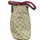 Gucci Vintage GG Canvas Pink Trim Shoulder Bag