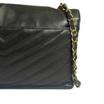 Chanel Black Calfskin Chevron Envelop Flap Bag 2019