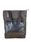 Gucci GG Nylon Tote Bag Brown Monogram Canvas