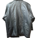 Vintage Black Leather Blazer Coat