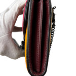 Coach Colorblock Leather Jade Wallet On Chain
