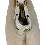 Fendi Cream Fur Lambskin Trim Micro Peekaboo Two-Way Bag