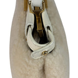 Fendi Cream Fur Lambskin Trim Micro Peekaboo Two-Way Bag