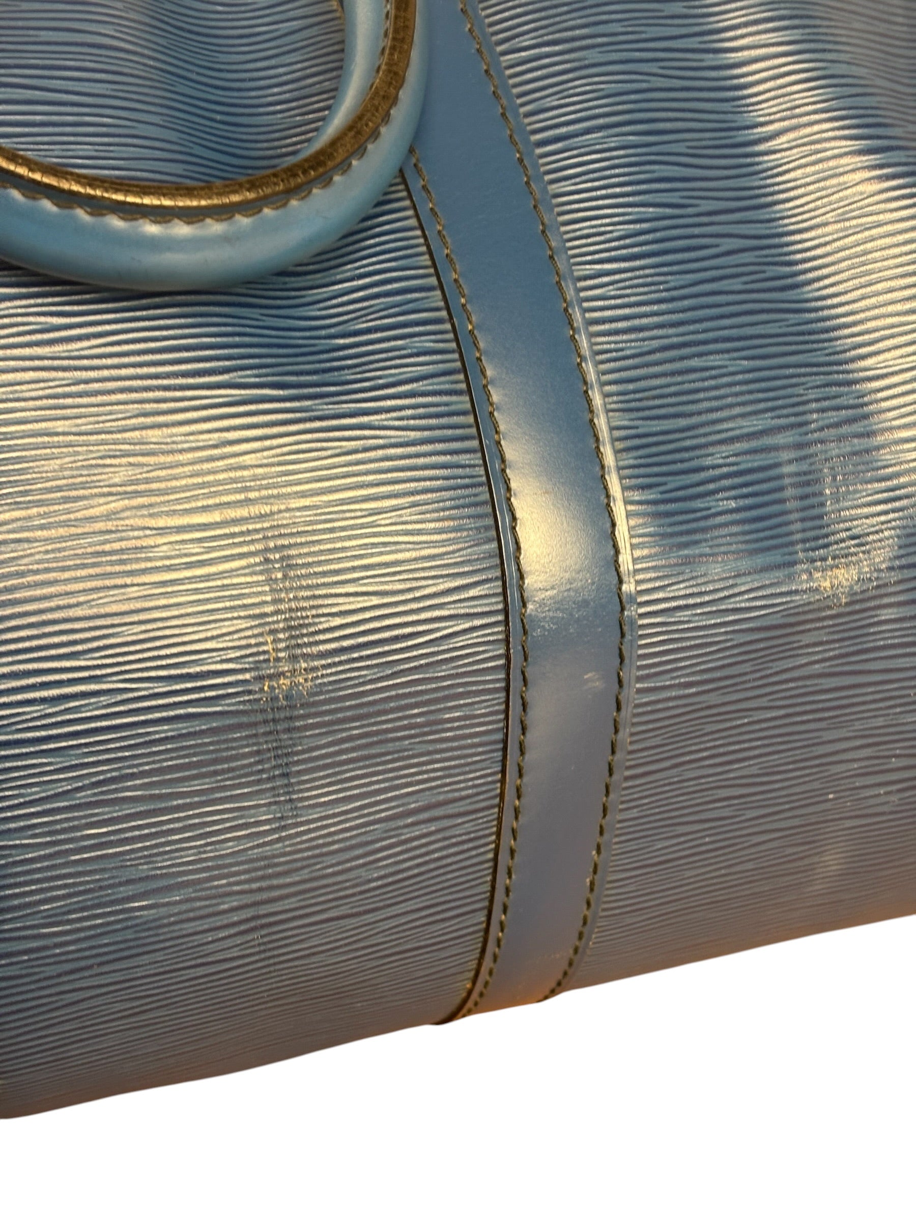 Louis Vuitton Blue Epi Leather Keepall 45