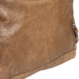 Balenciaga Brown Lambskin Day Moto Hobo Bag