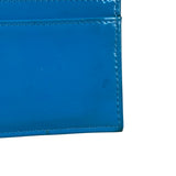 Chanel Blue Patent Quilted CC Cardholder 2016