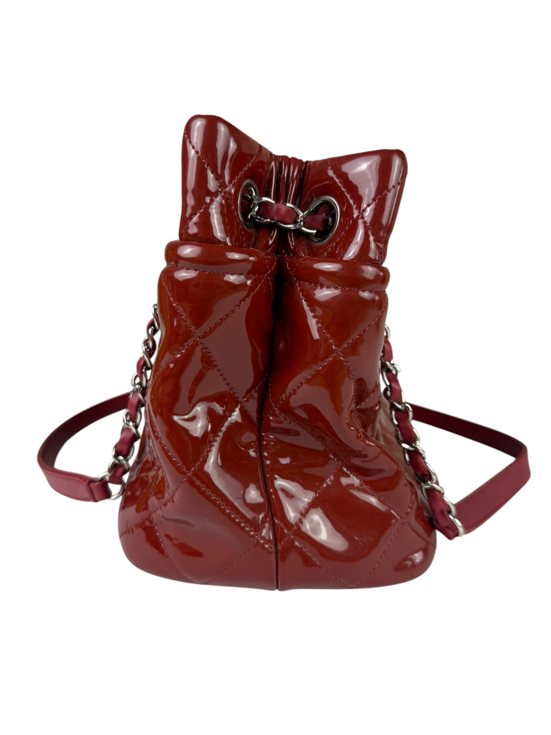 Chanel Patent Red Quilted S Shopper Tote 2013