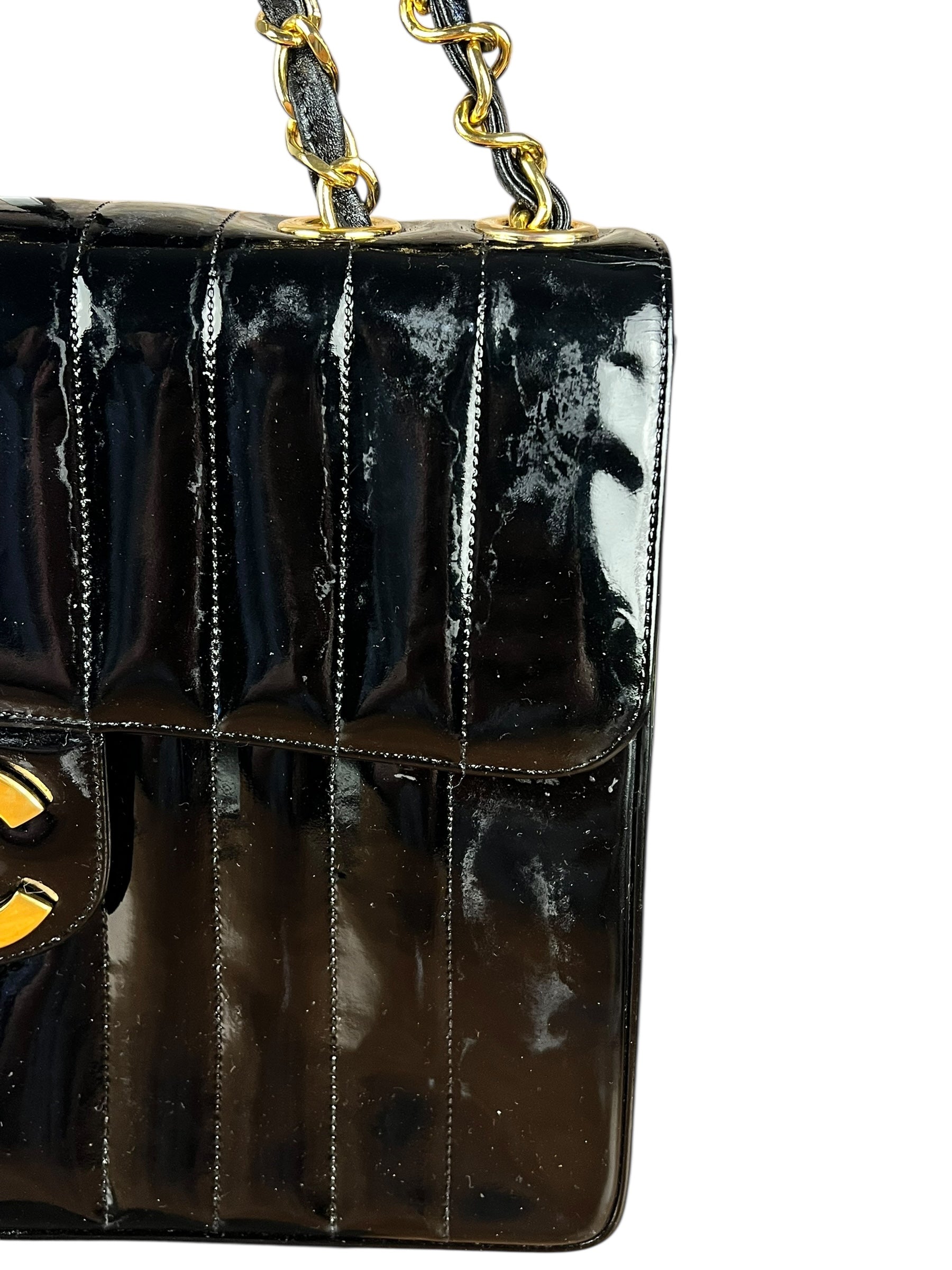 Chanel Mademoiselle Vertical Quilt Single Flap Bag 1994