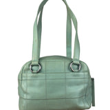 Chanel Light Green Quilt LAX Leather Bowler Bag 2004