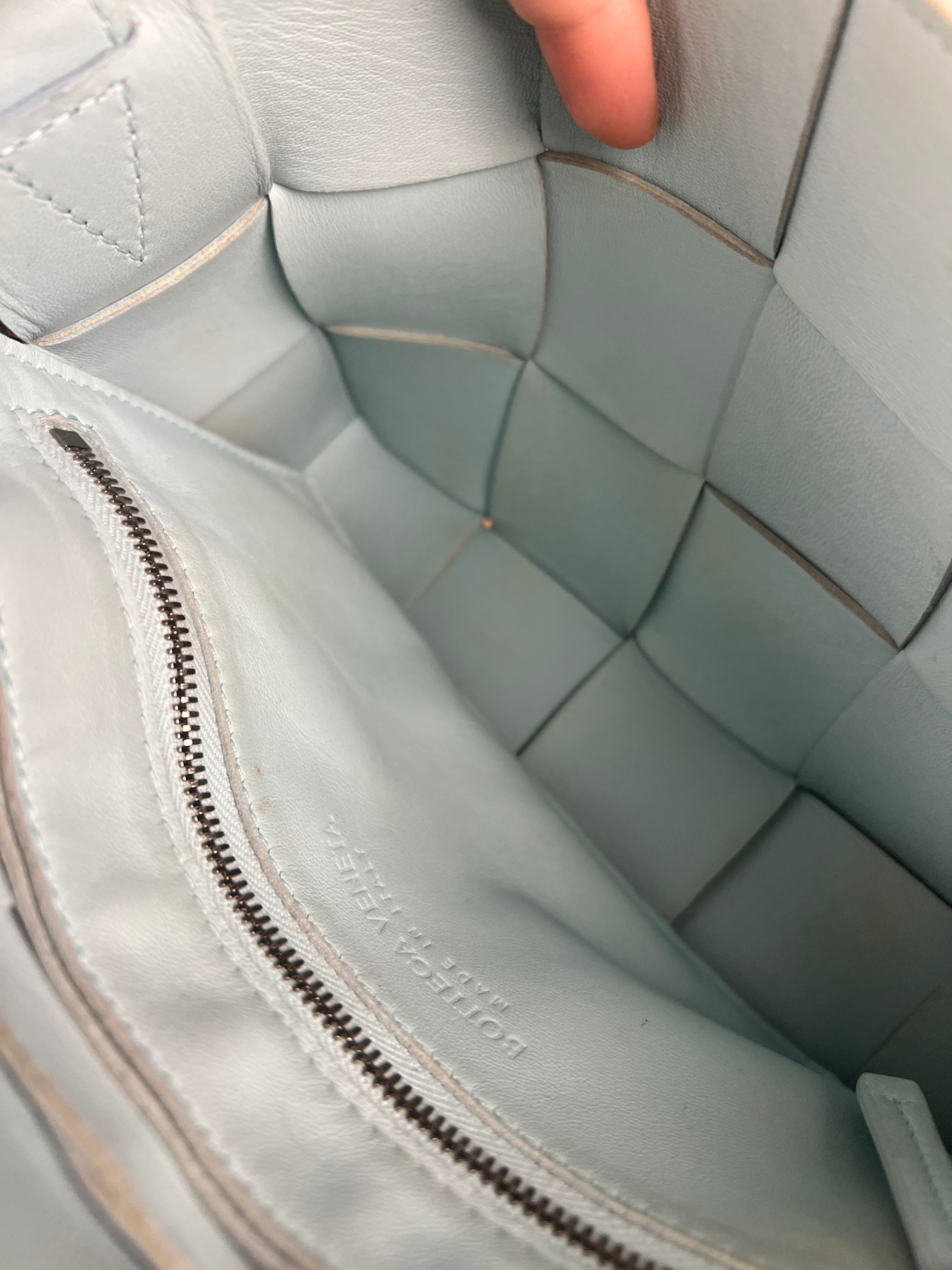 Bottega Veneta Intercciato Cassette Glacier Crossbody