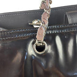 Chanel Black Patent Leather Quilted Lipstick Tote 2011