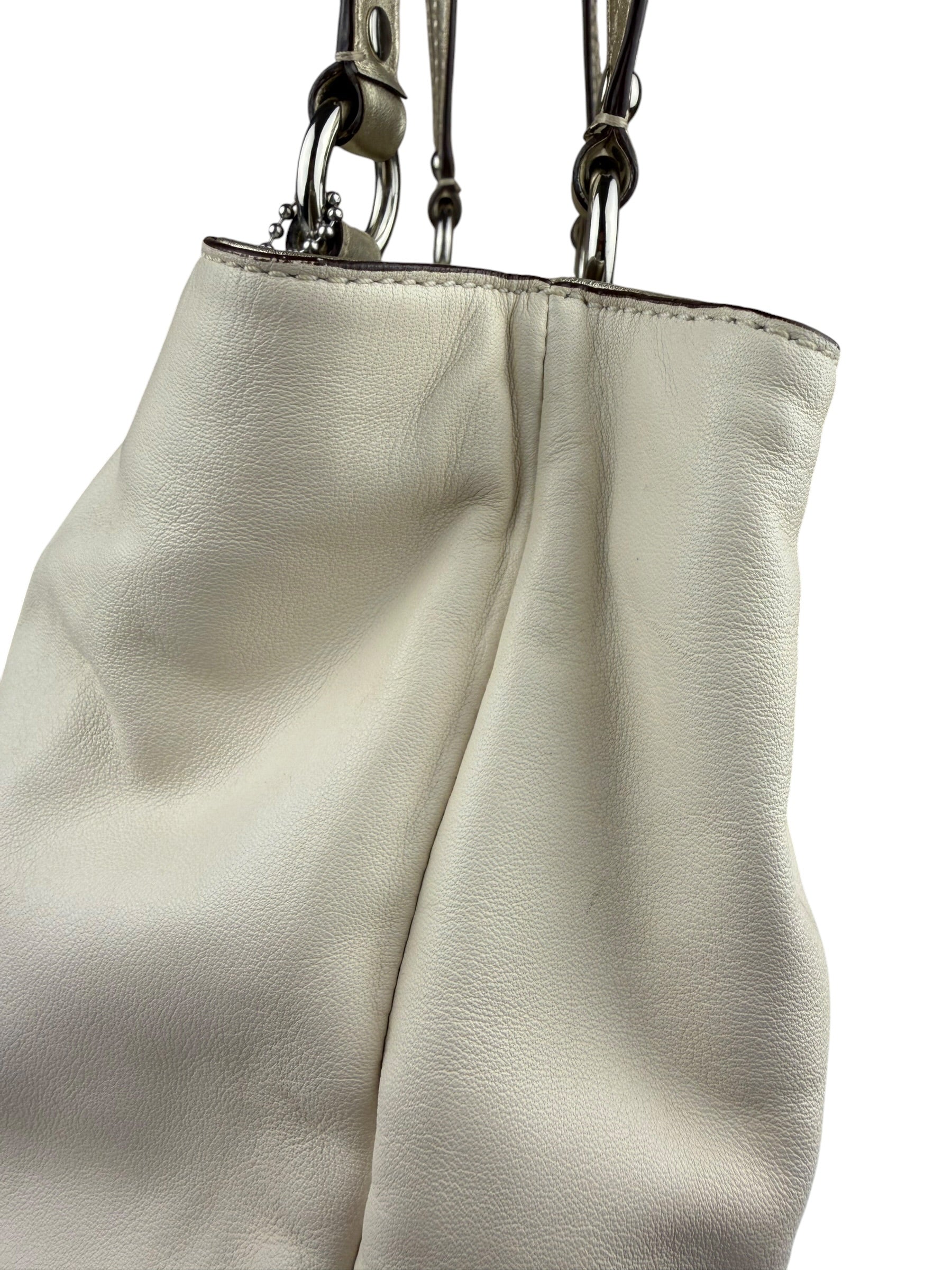 Coach Cream Pebbled leather Carryall Soho Shoulder Bag