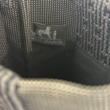 Hermes Grey Herline Toile Shoulder Pochette