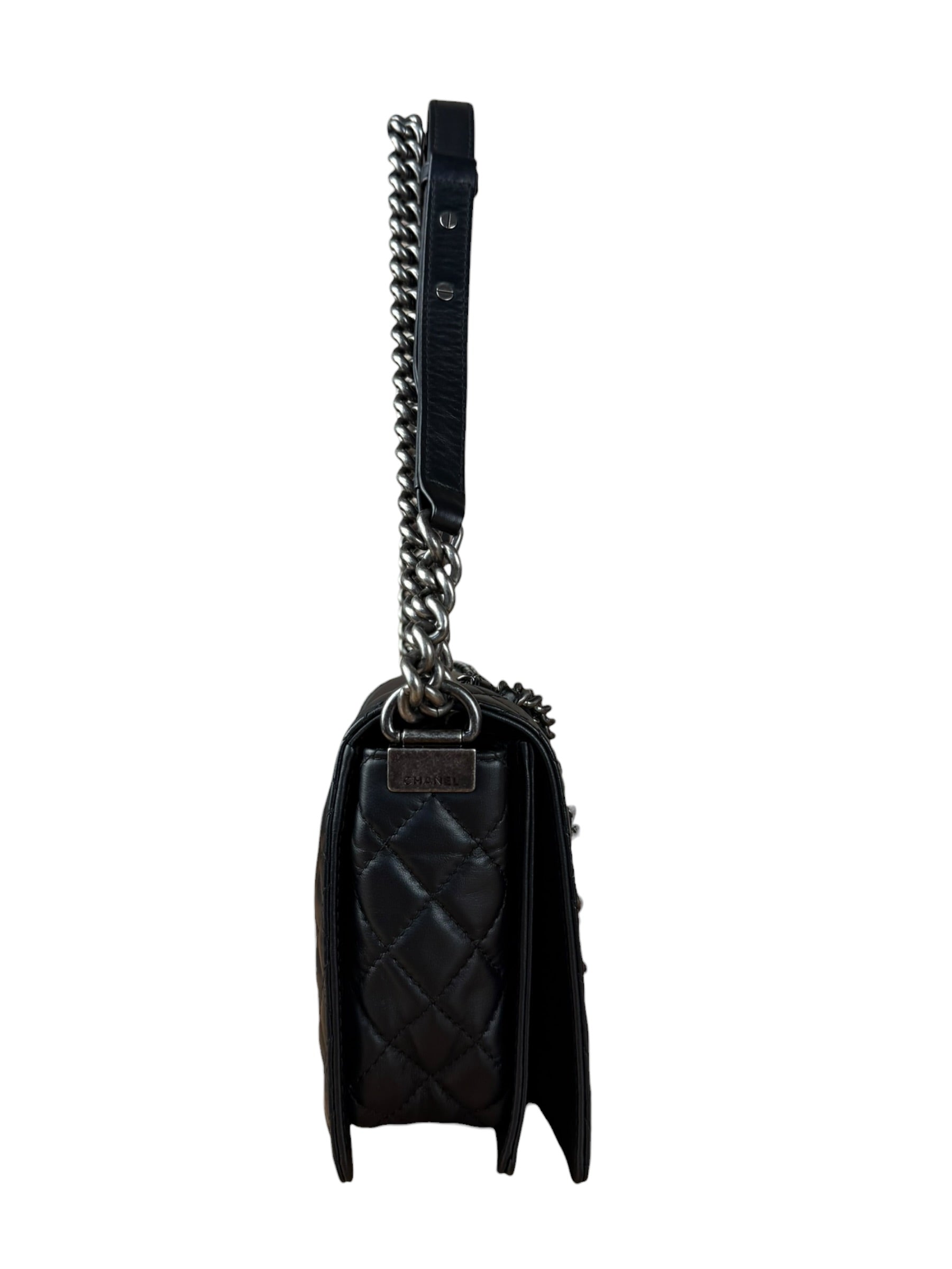 Chanel Black Enchained Boy Bag 2013