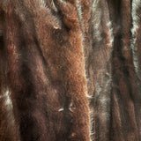 Saga Mink Vintage Darkest Brown Mink Fur Long Coat
