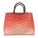 Fendi 2Jours Red Geometric Medium Tote