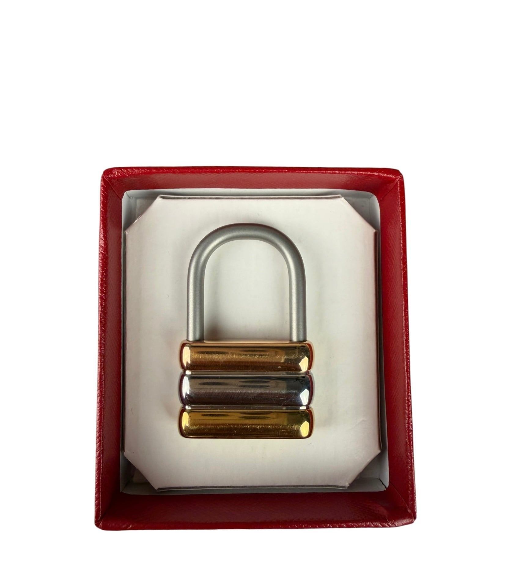 Cartier Vintage Must De Cartier Trinity Padlock Keyring