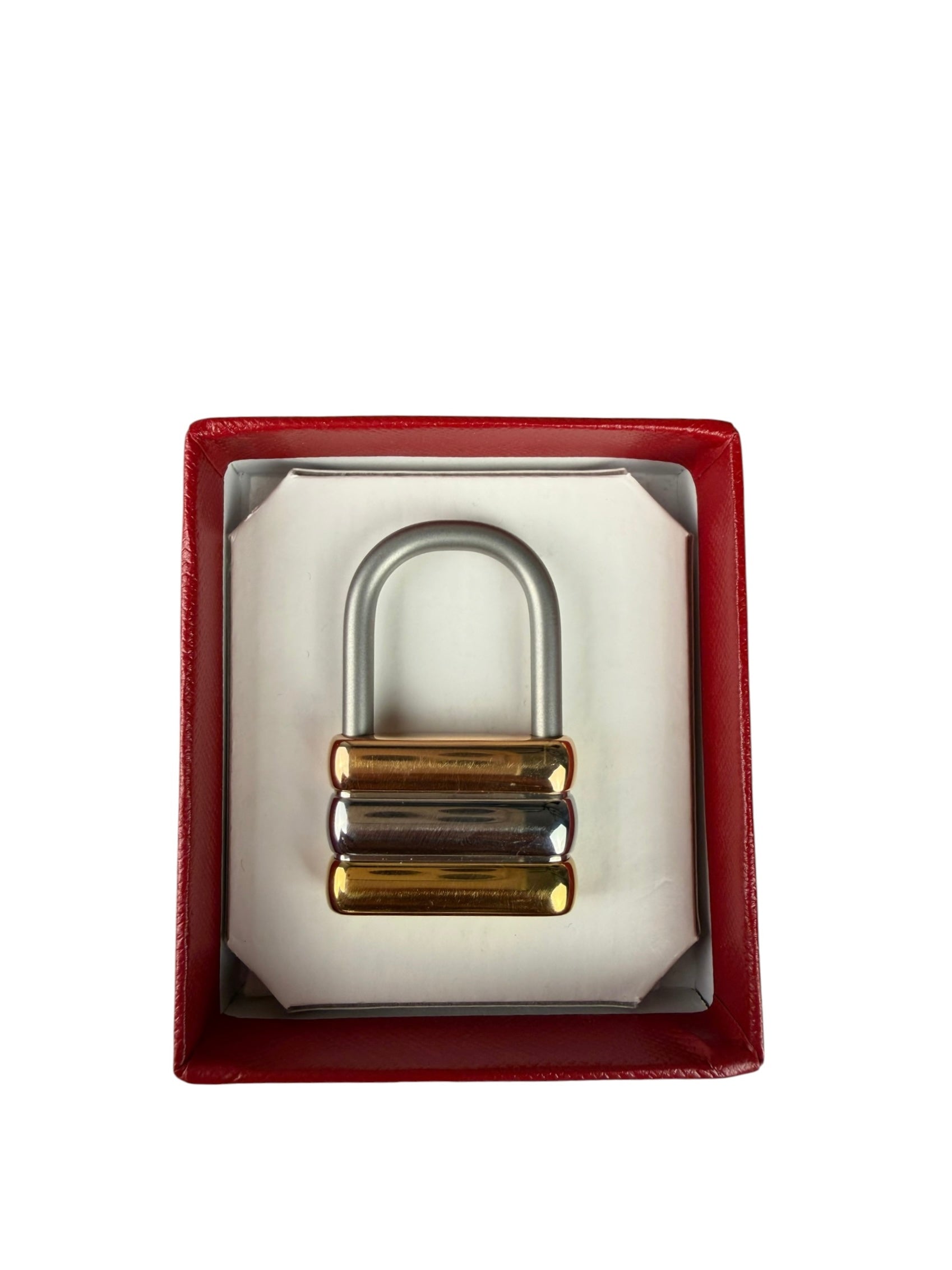Cartier Vintage Must De Cartier Trinity Padlock Keyring