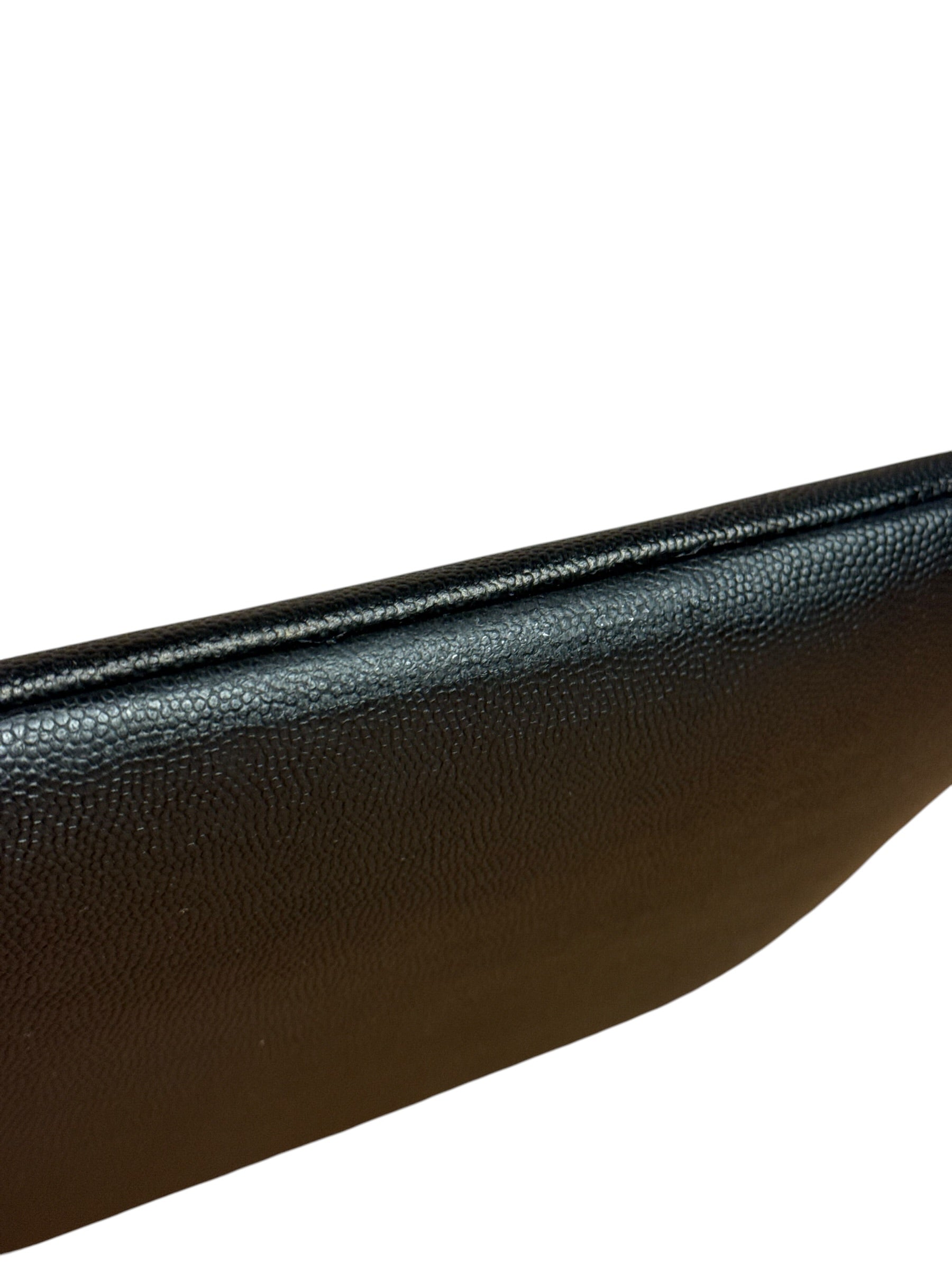 Yves Saint Laurent Black Grain De Poudre Zipped Tablet Holder