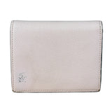 Fendi Light Pink Leather F Logo Snap Wallet