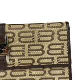 Balenciaga Vintage Brown Canvas Logo Long Wallet