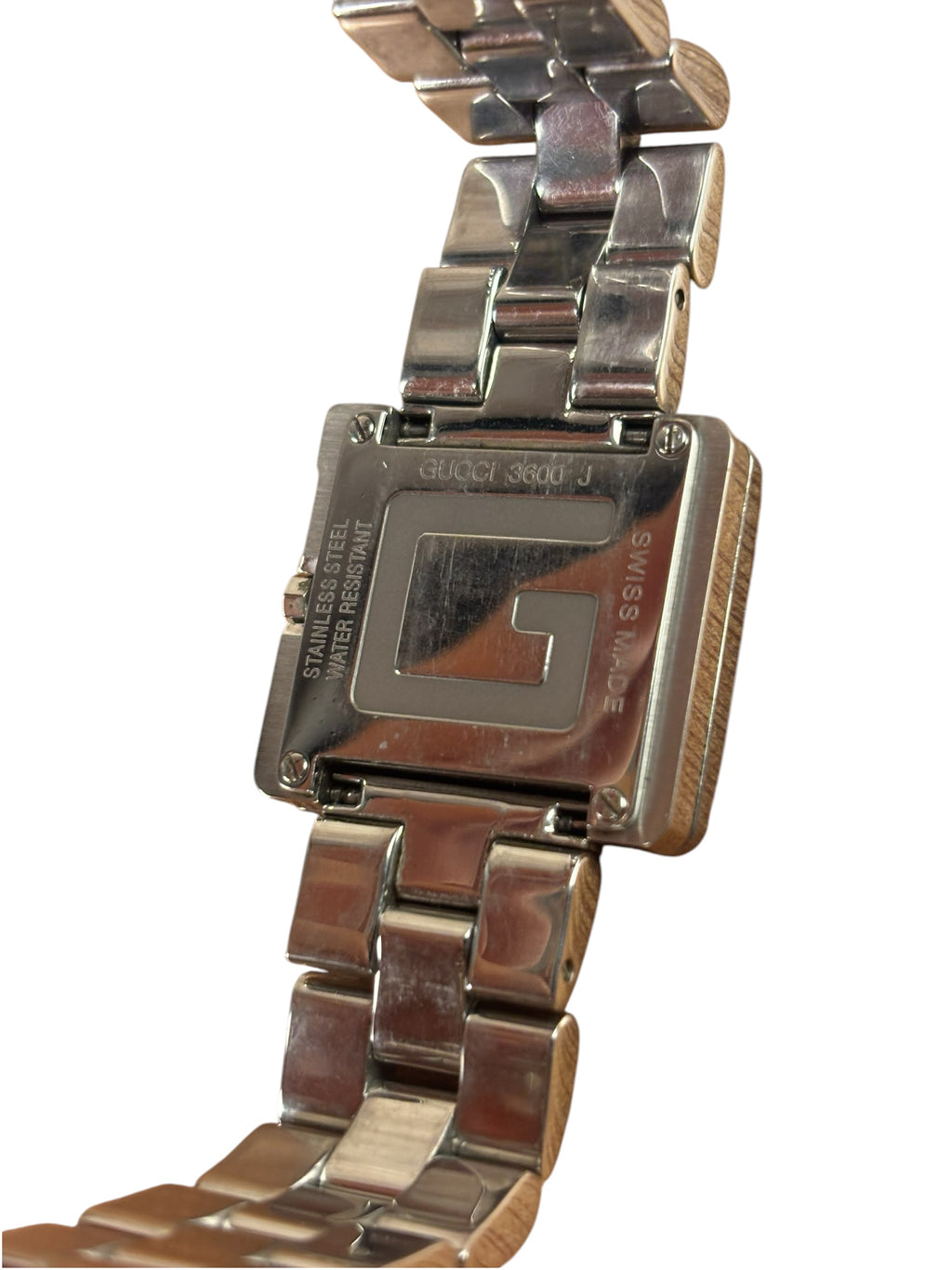 Gucci 3600J Blue G-Shape Dial Stainless Steel